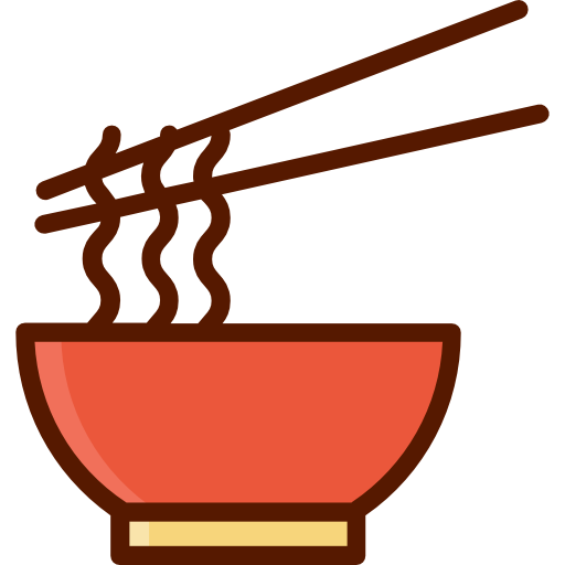 "Bowl of steaming noodles with chopsticks, representing Indo-Chinese cuisine"