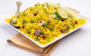 instant poha with lemon